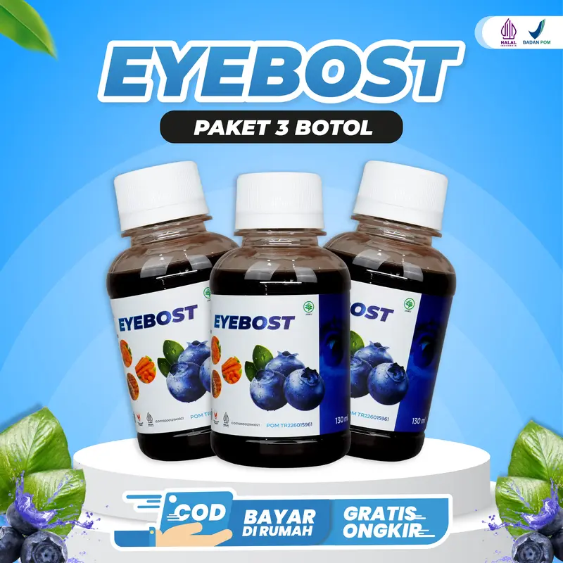 Eyebost – Madu Herbal Vitamin Mata Paket 3 Botol 130ml 0