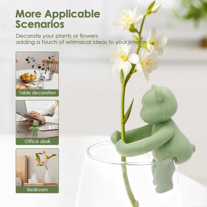 Product Introduction of 2 Pcs Little Bear Shape Flower Propagation Friends Decorative Leaf Buddy Flower Support for Stems Sprouts Shoots and Cuttings rf1P1 38