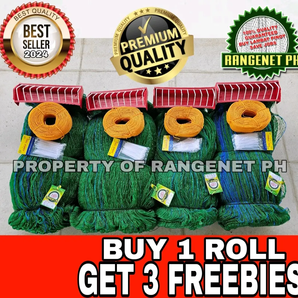 Rangenetph Freerange Lambat Chicken Net 50/100 Meters -FREE ROPE, FREE CABLE TIE, FREE CHICKEN FEEDER Durable and Versatile Fencing Tool for Poultry, Garden, Goat, Fish, and Construction Use