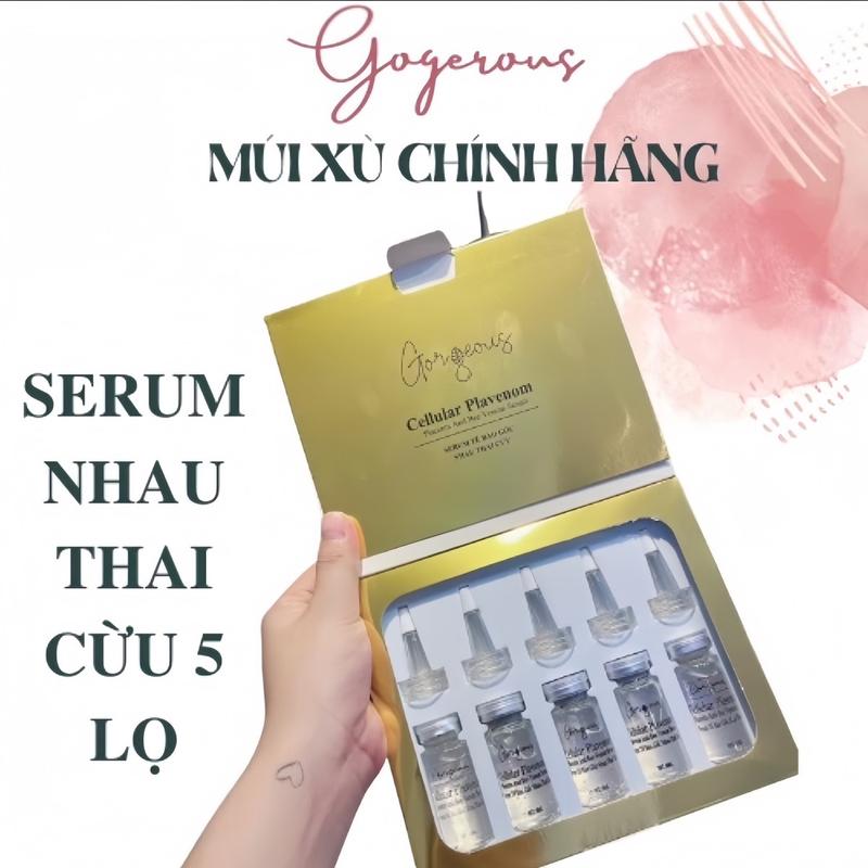 Set Serum 5 lọ 10ml Tế Bào Gốc Nhau Thai Cừu Múi Xù Gorgeous Nữ Skincare Women Làm Đẹp Da