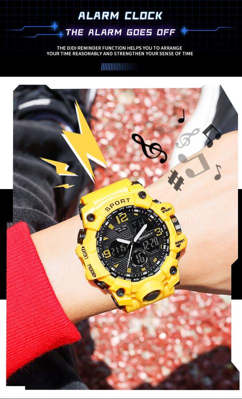 Product Introduction of MSTIANQ Men's Youth Original ElectronicWatch High School Student Trend Hand Clock SportsWaterproof Luminous Red Digital Wristwat 7