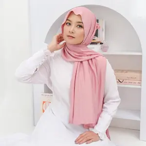 𝗦𝘆𝗮𝗺𝘀𝗶𝗮𝗿 - jilbab Pashmina Meleyot Kaos Jersey Premium Kerudung Pasmina instan Panjang Muslim Wanita jilbab  langsung  pakai pashmina instan