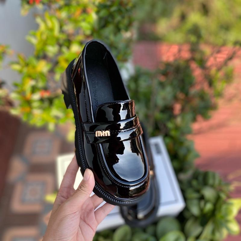 Giày moca miu da mềm đế Cao Su  cao 4-5cm hàng QCCC giày  lười