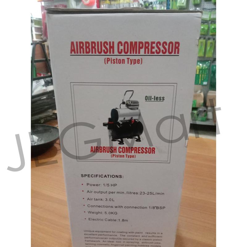 Kompresor Compressor Mini Oil-Less Mollar Tangki 3 Liter 150 Watt ...