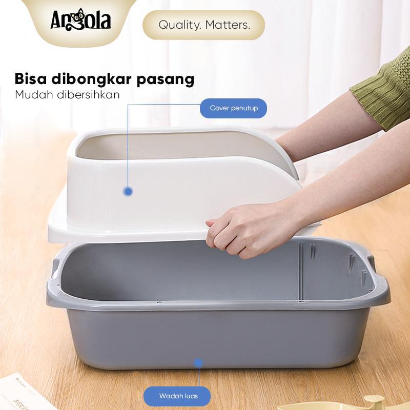 Product Introduction of ANGOLA Cat Litter Box M06 Tempat Bak Pasir Kucing Tempat Pup Toilet Kucing 2