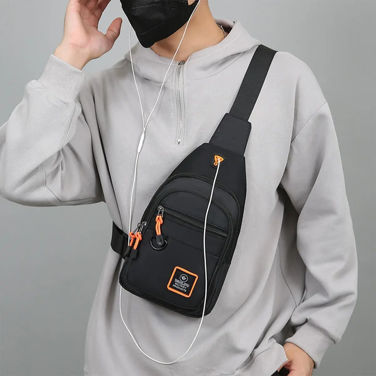 Túi Đeo Ngực Nam, Thời Trang, Nhẹ, Vải Oxford, Túi Đeo Chéo Và Đeo Vai, Sành Điệu Và Thường Ngày, Túi Đeo Hông Nam, Thích Hợp Cho Nam