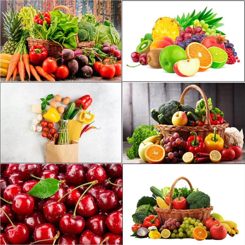 Tranh dán tường hình trái cây rau củ trang trí nhà bếp phòng ăn H566792932-tc7 in PP nhiều mẫu và kích thước