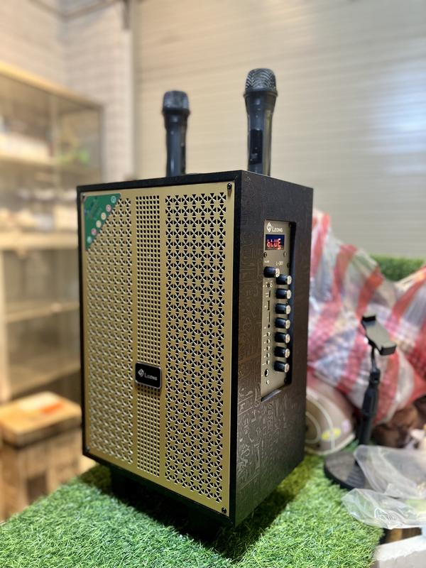  Loa di động Leong L301 bass 20 ốp vân da Ai Cập cổ đại cực đẹp - Kèm 2 mic Củ Loa Nghe Nhạc 