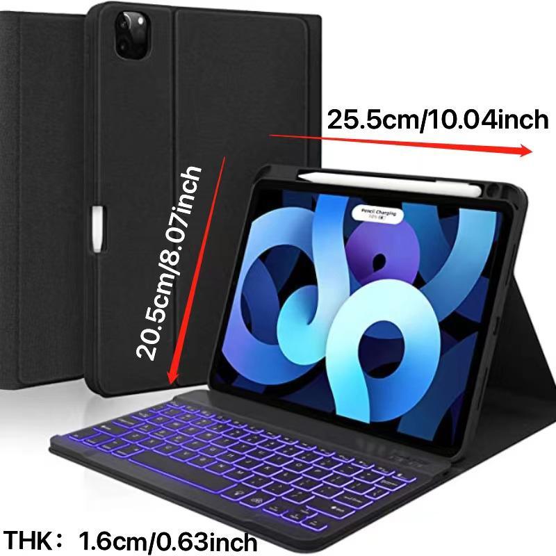 Magnetic Keyboard Cover, 1 Count Detachable BT Backlight Keyboard Protector, Smart Cover for iPad Air 5/4, iPad Pro 11, iPad Pro 10.9, iPad Pro 9, iPad Pro 8, iPad Pro 7 5
