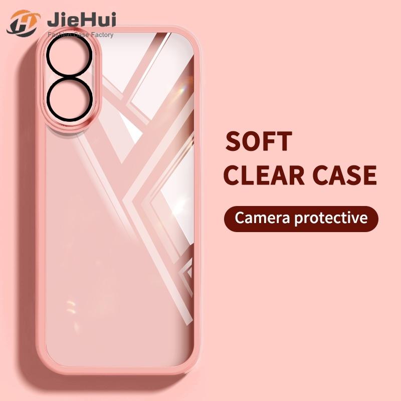eHui Ốp Điện Thoại Trong Suốt, Dành Cho OPPO A18, A38, A17, A17K, A78, A98, F23, A1 Pro, Reno 8T, 4G Và 5G, Che Phủ Toàn Bộ Camera, Với Ống Kính Bảo Vệ, Ốp Mềm Silicon, Màu Số 35713 2