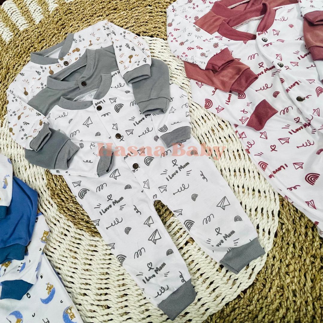 Sleepsuit Bayi Baru Lahir 0 3 Bulan Jumper Bayi Lengan Panjang Baju Tidur Bayi - Juragan Legok