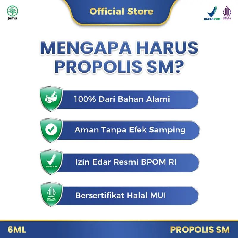 Propolis SM Brazilian Asli 100% Original With Nano Technology Isi 6 ml BPOM 3