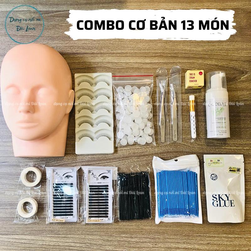 Combo dụng cụ bộ tập nối cơ bản 13 món cho người mới bắt đầu Cosmetic Son Cushion Perfume Mỹ Phẩm Nữ Women Son Môi Trang Điểm Phấn Phủ