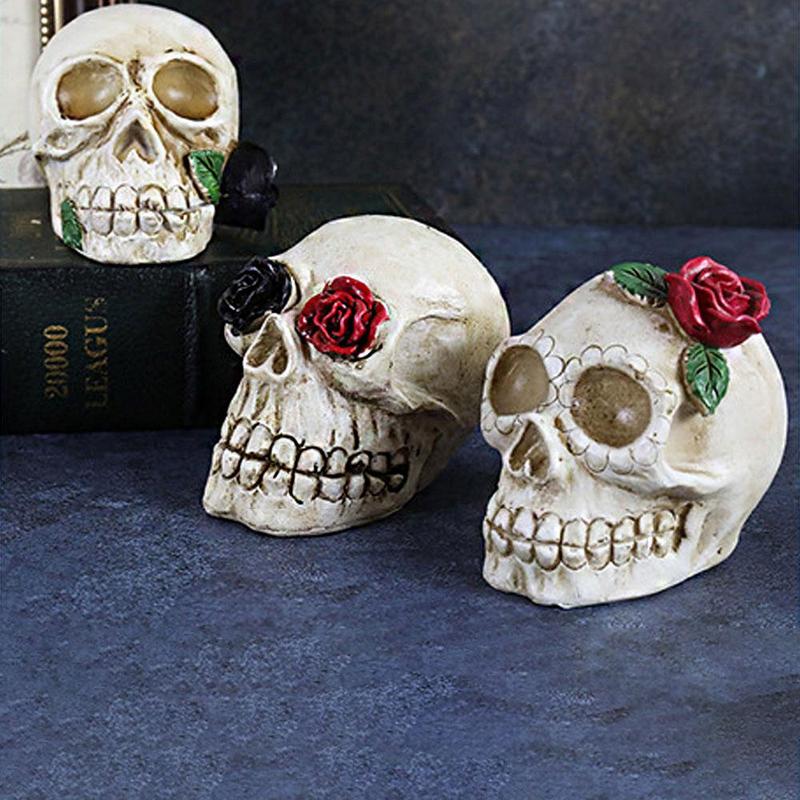 Solar Powered Skull Head Design Hanging Light, Halloween Hanging Light, Halloween Decoration Light for Garden, Yard, Lawn, Desktop, Pond, Balcony, Ornaments 7
