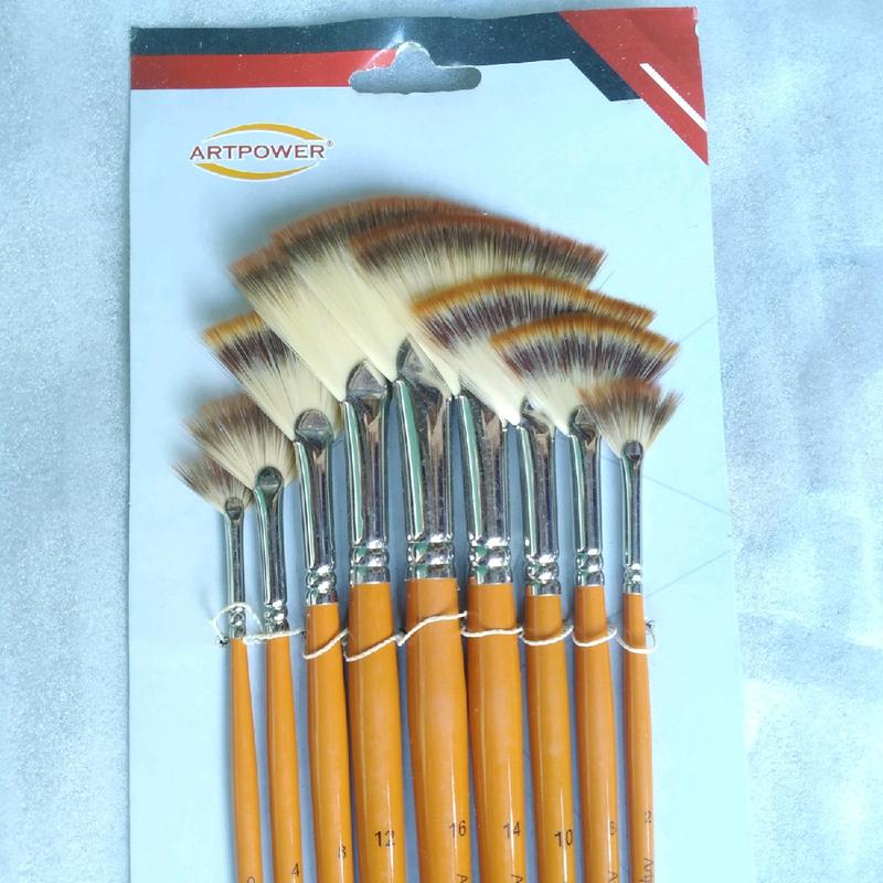 Bộ cọ vẽ đầu xoè quạt đủ size chất lượng tốt, hiệu Artpower 2