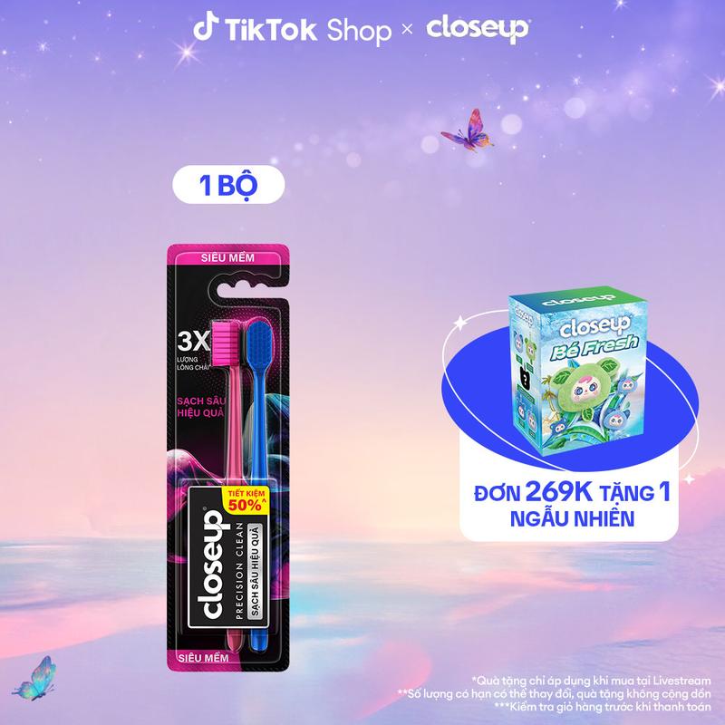 Bộ 2 Bàn chải Closeup Precision Clean Sạch Sâu [1]