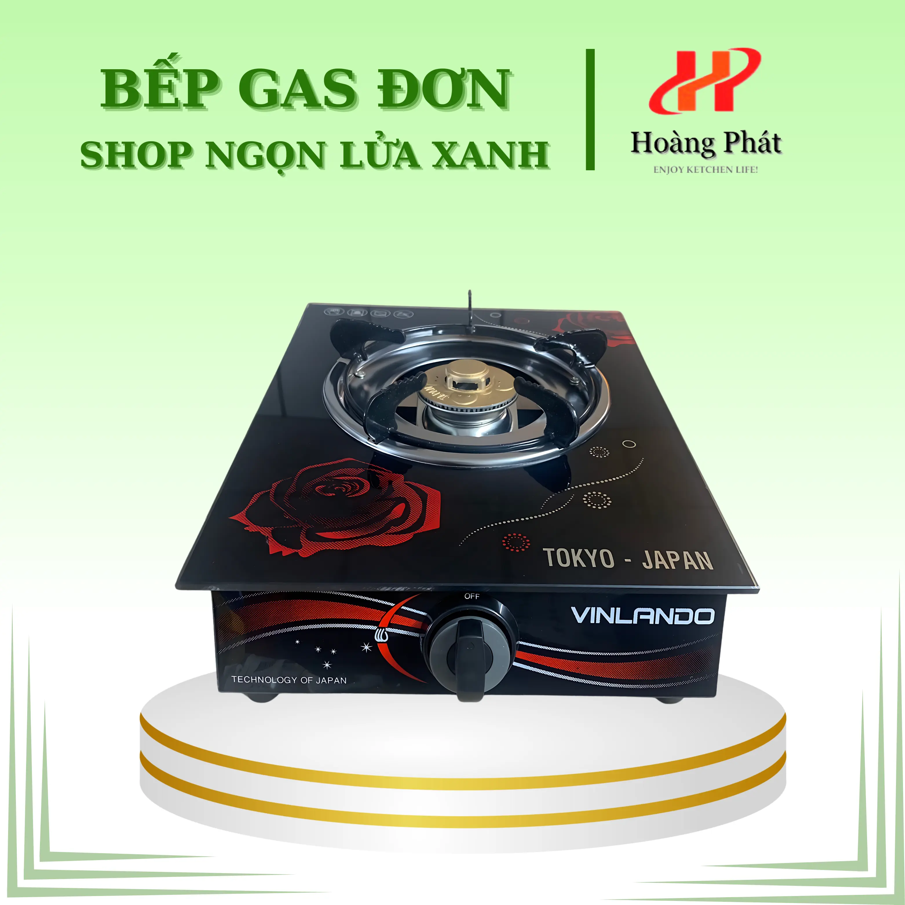 Bếp Gas Đơn VINLANDO nhỏ gọn tiết kiệm gas