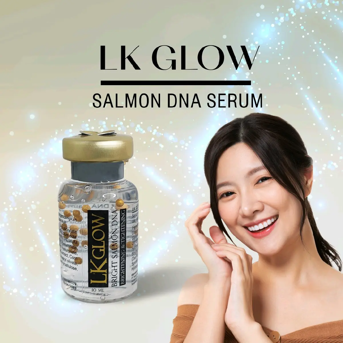 LKGLOW SALMON DNA ORIGINAL BPOM SAMARKAN FLEK GLOWING MENCERAHKAN SEHATKAN KULIT ANTI PENUAAN SAMARKAN GARIS HALUS WRINKLE KENYAL AWET MUDA BUAT CEWEK DAN COWOK BISA JUGA YA PDRN SALMON DNA Kulit Kering Asam Hialuronat Kulit sensitif Pemutihan