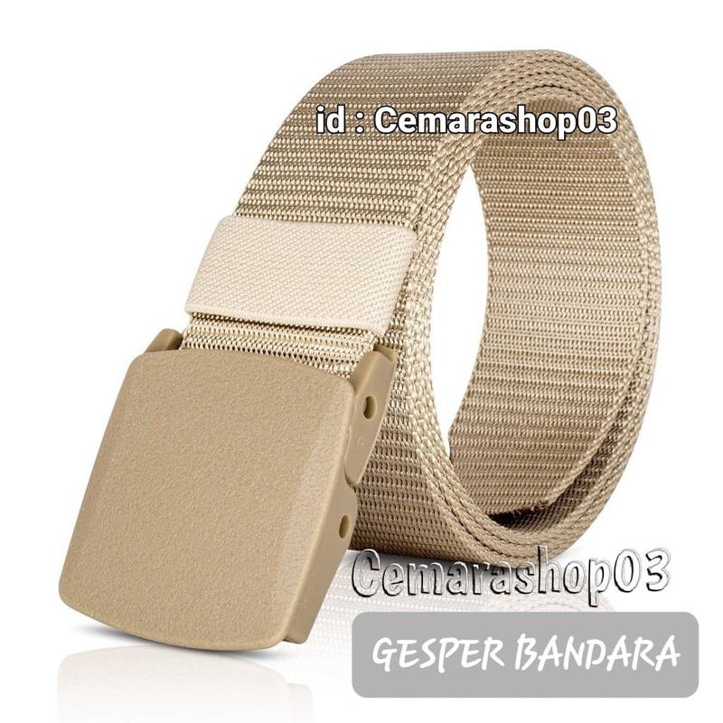 GESPER KANVAS BANDARA / IKAT PINNGANG PRIA WANITA ANTI XRAY / SABUK CANVAS ANTI DETECTOR AIRPORT Belt Hijau Hitam Men Women gesper 3