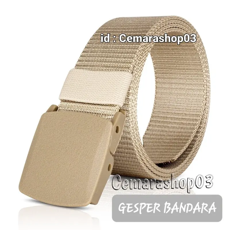 GESPER KANVAS BANDARA / IKAT PINNGANG PRIA WANITA ANTI XRAY / SABUK CANVAS ANTI DETECTOR AIRPORT Belt Hijau Hitam Men Women gesper 2