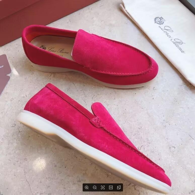 Giày Lười Cho Nam, LP Loro *, Làm Bằng Da Lộn, Chính Hãng Nguyên Chất, Thích Hợp Cho Phong Cách Lười Biếng Và Thường Ngày, Lý Tưởng Để Đi Bộ Đường Dài, Có Cỡ Lớn, Có Thể Đi Bước 6