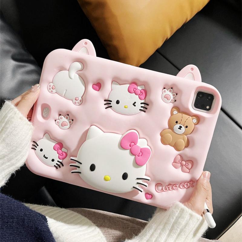 Product Introduction of Vỏ Bảo Vệ Hello Kitty Dễ Thương, Dành Cho IPad Apple, Tương Thích Với Air5 / 6, Âm Thanh Nổi, Chất Liệu Silicon, Có Thể Gấp Gọn, Thích Hợp Cho Máy Tính Xách Tay 10.2 Inch Và Pro11 Inch, Năm 2025 9