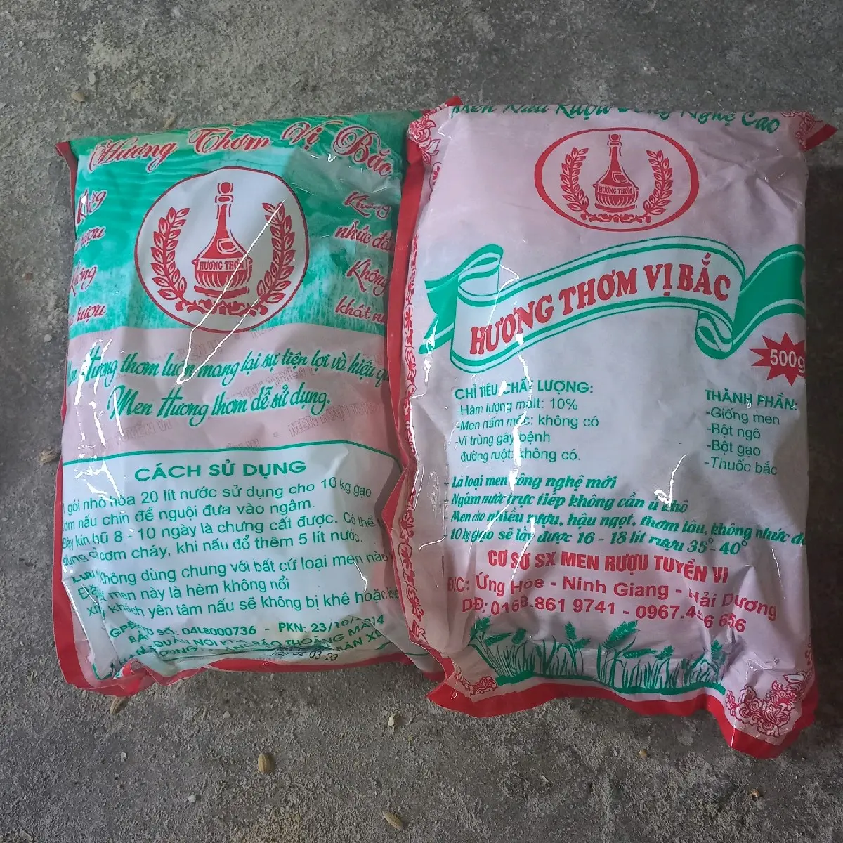 Men Hương Thơm Vị Bắc - Men r.ượu dạng bột thu.ốc Bắc - Nấu ruou gạo nếp, gạo tẻ