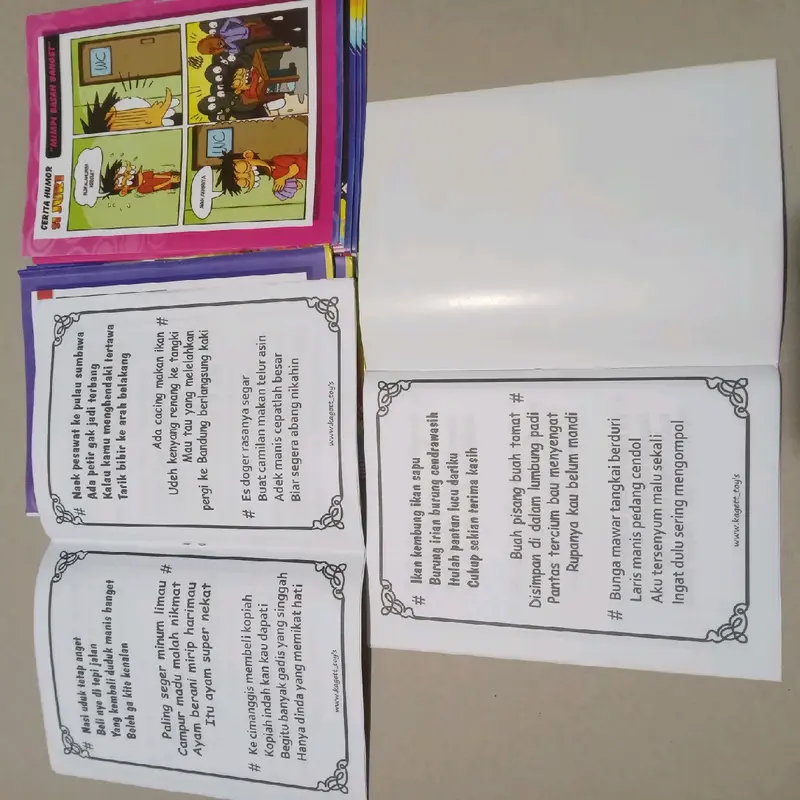 Mainan buku pantun humor lucu dan bagus isi 20 pcs,buku pantun humor buku cerita anak anak 20 pcs,20 pcs buku cerita pantun humor anak anak 4