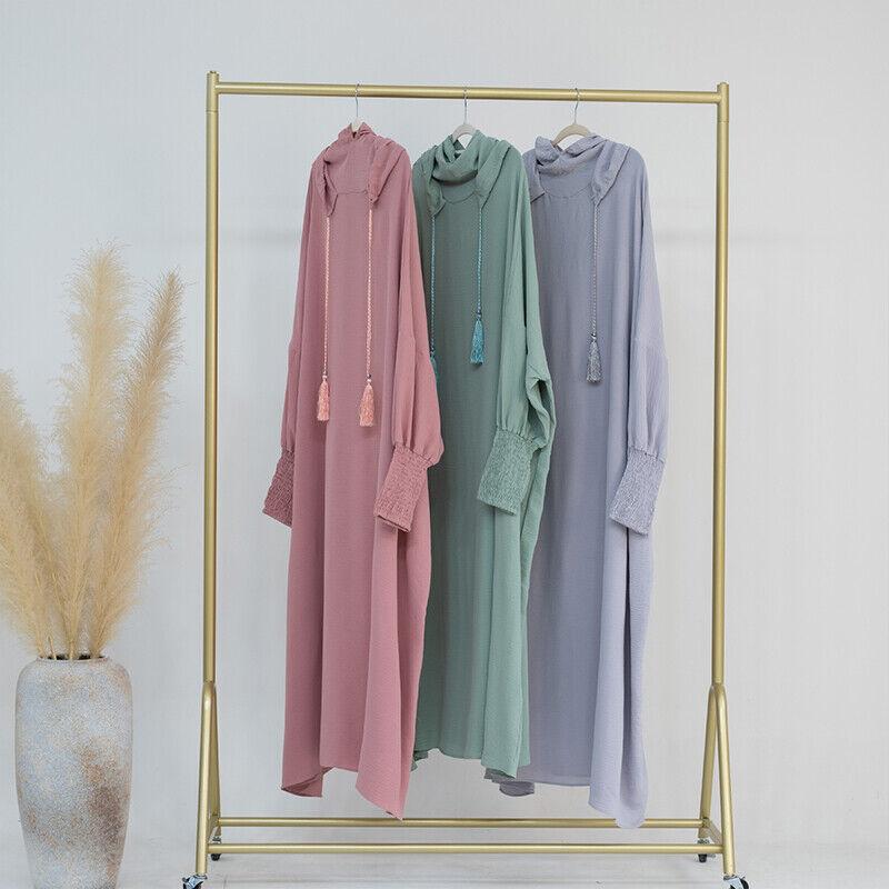 Product Introduction of Váy Hoodie Phụ Nữ Hồi Giáo, 1 Chiếc, Dài Tay Áo, Dáng Rộng Rãi, Áo Choàng Maxi, Abaya, Áo Jilbab 19