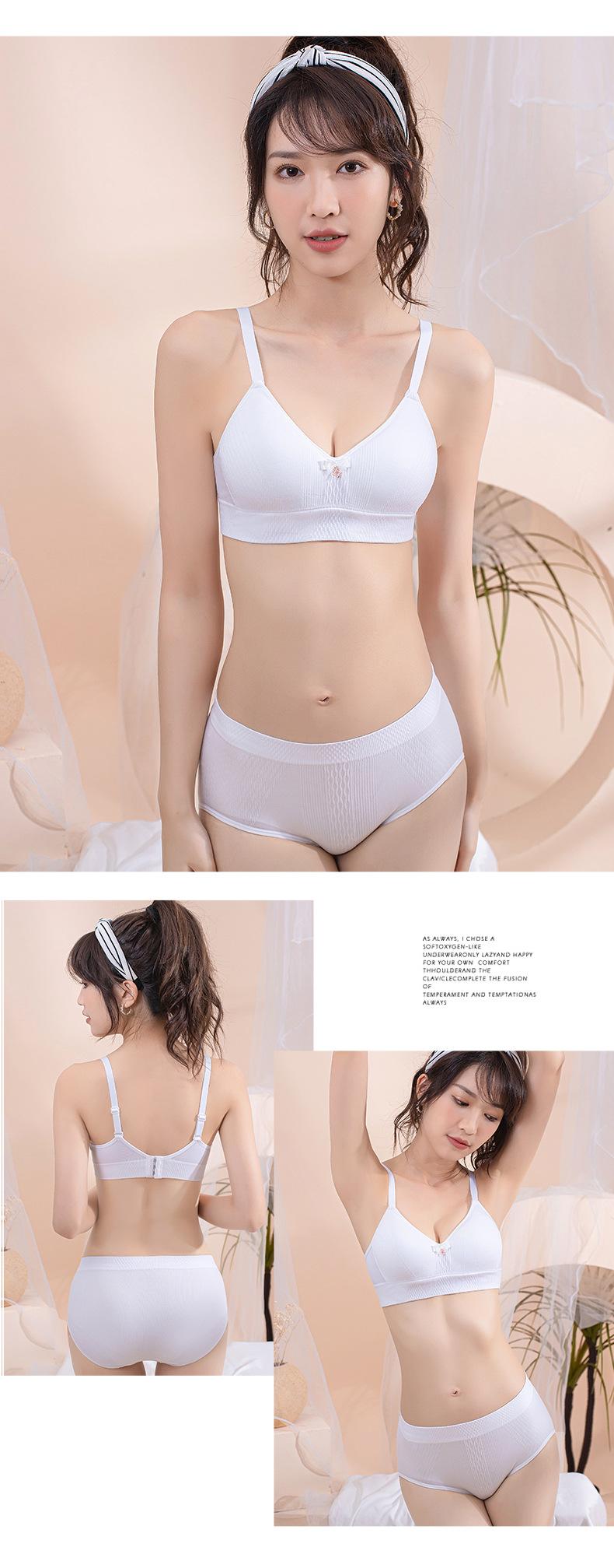 Product Introduction of New Lady Cotton Bra Underwear Student Girl Bralettes Development Adolescent Thin Latex Bra Push Up Without Steel Ring Bra Fashion Womenswear 18