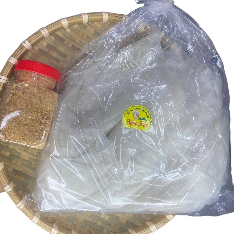 Bánh tráng phơi sương 500g bánh muối nhuyễn ( muối tôm cay vừa)(có kèm tắc)
