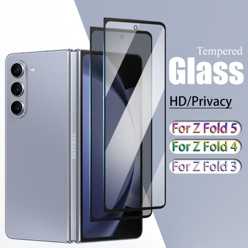 Kính cường lực trong suốt, HD, cho Samsung Galaxy Z Fold 6 5 4 3, Bảo vệ màn hình bên ngoài, cho Galaxy ZFold 6 Fold5 5G, Kính sau riêng tư Phụ Kiện Phone Ốp Case 3