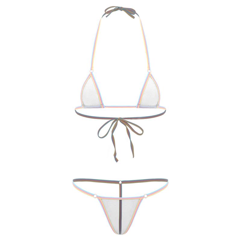 Bộ Bikini Siêu Nhỏ Dây Lưới Xuyên Thấu, YiZYiF, Dành Cho Nữ, Áo Tắm Brazil, Áo Ngực Mini Kèm Quần Lọt Khe 2