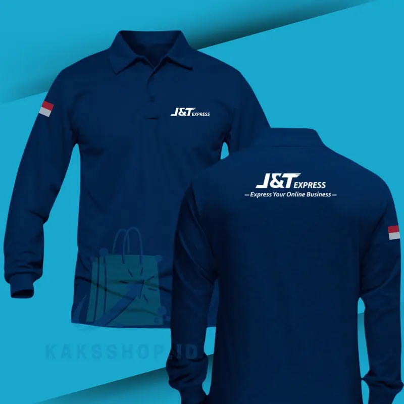 Baju Tshirt Poloshirt Shirt T-Shirt Krah Kerja Panjang Seragam Jnt Express Expedisi Kaospolos Pria Kaos Termurah List Atasan Kombinasi Kerah Bahan Lakoste 8