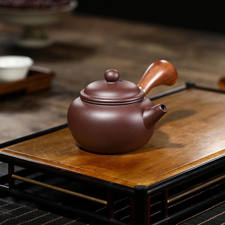Product Introduction of # Purple Clay Pot# [Lifetime Fidelity] Yixing Purple Clay Pot Pure Handmade Famous Authentic Tea Brewing Size Capacity Yixing Original Yixing Clay Teapot Tea Set Purple Clay Handmade Vintage Tang Yu Pot Household 17