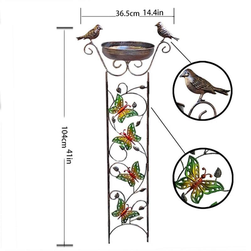 Product Introduction of Trellis Bird Bath Backyard Vintage Decor for Outdoor for Lawn Yard Decor 0
