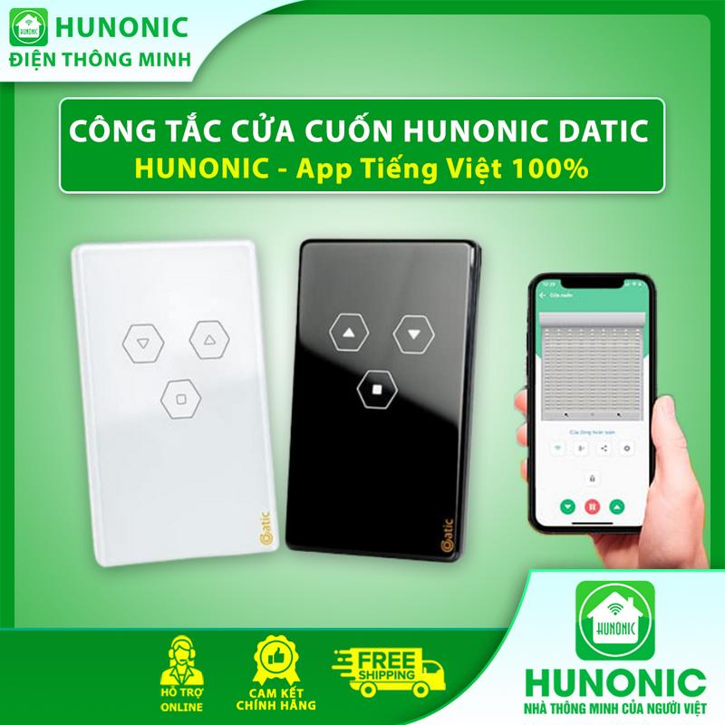 Công Tắc Cửa Cuốn Wifi Thông Minh Hunonic Datic Smart Door dùng để điều khiển cửa cuốn qua điện thoại, đóng mở từ xa, điều khiển giọng nói