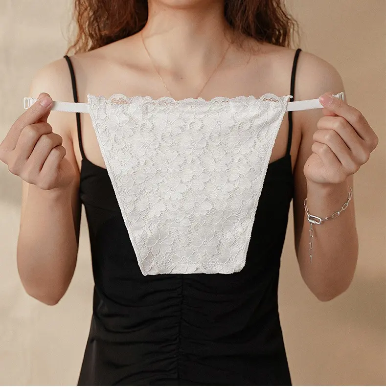 Combo 2 Miếng Ren Yếm Che Áo Ngực Chống Nhìn Trộm, Loại Xịn Mẫu mới 2023, Hoa Cúc, Có Lót, Áo Ngực Đa Năng, Áo Lót Định hình