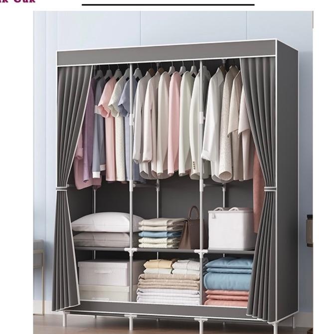 Tủ vải đựng quần áo nhập khẩu, chất liệu thép không rỉ, thiết kế chắc chắn dễ lắp ráp. Tủ vải tủ  quần tủ  quần tudung  quanao tủ  quần