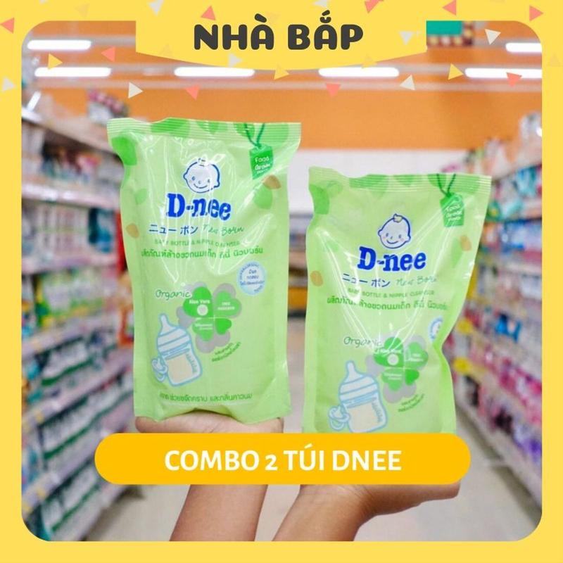  Combo Nước Rửa Bình sưɑ~ DNEE Nội Địa Thái Lan chính hãnġ An Toàn Cho Sơ Sinh Túi 550ml-Nhà Bắp Store 