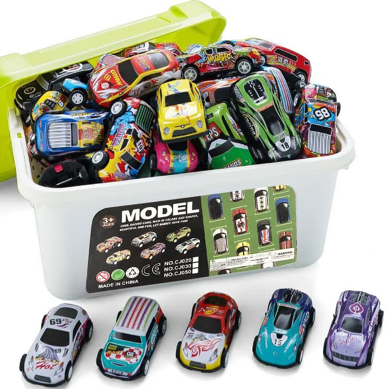 Random Color Pull Back Car Toy, 1 Box Model Car Toy with Storage Box, Model & Toy Vehicles for Boys & Girls 7