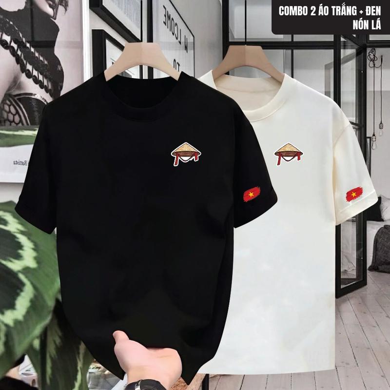Áo thun Cổ tròn Tee shirt NÓN LÁ form Unisex nam nữ, chất liệu cao cấp, phong cách trẻ trung, cực chất, năng động aothun  basic