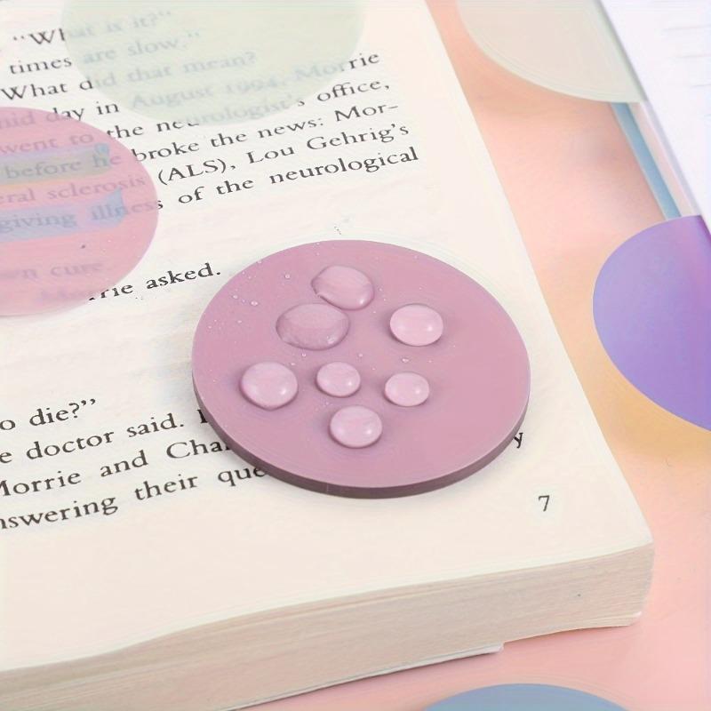 Transparent Sticky Note, 160pcs/set Round Waterproof Sticky Label, Semi-transparent Book Marker, Office Stationery & Supplies 2