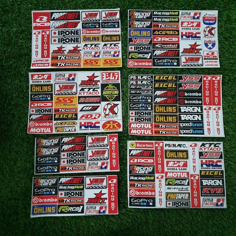 Pk Sticker Racing Sticker Racing/Sticker pack plus laminasi anti pudar/sticker motor ...