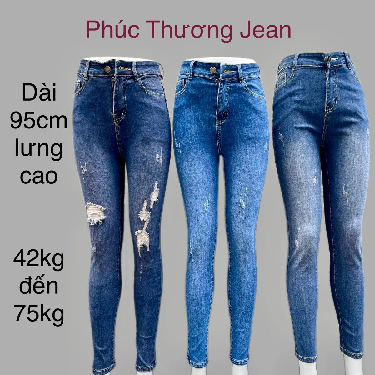 D16 Quần jean màu xanh túi phối-túi thường, 2 nút cào- rách dành cho nữ,lai cuốn kiểu ,kiểu nút 2 bên ống, co gãn thoải mái, mềm mịn Women Pants Denim Ong Kem quân  jeannu quần big quan  jeanom lung cao quần  jean quần big