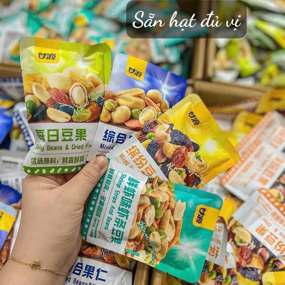 Gói hạt mix dinh dưỡng 30g, mix trái cây sấy giòn, mix hạt ngũ cốc sấy khô tẩm vị tự nhiên snack Ăn Vặt Snack Food