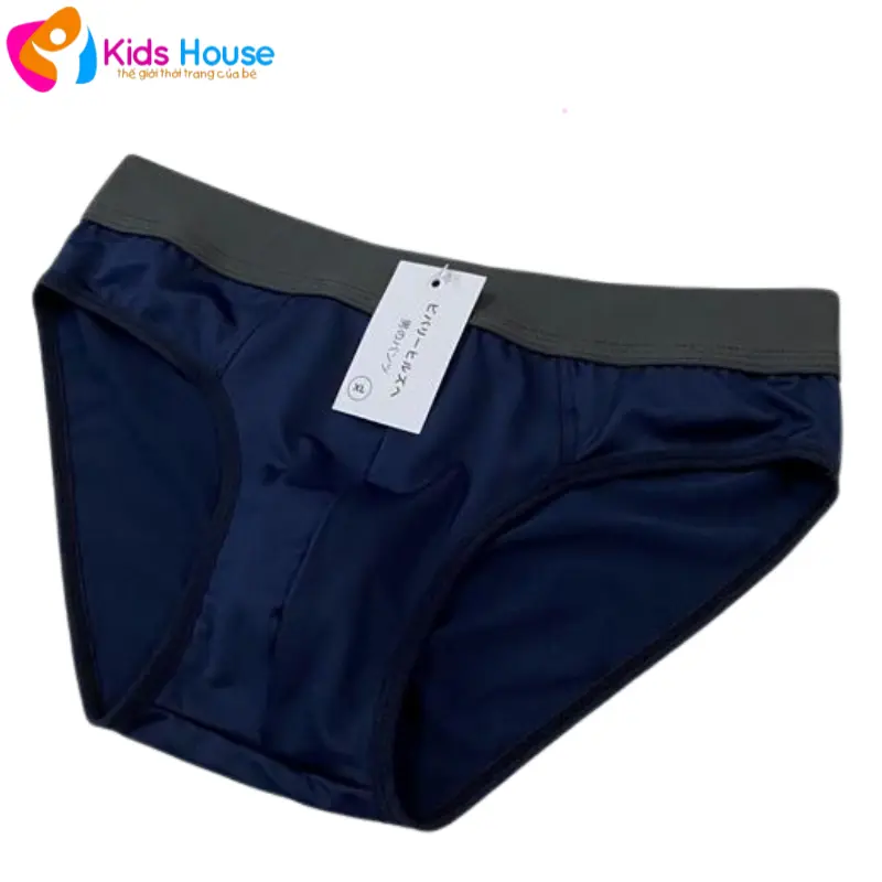 Quần sịp tam giác màu xanh than sz XL,quần lót lớp kháng khuẩn chất cotton thoáng mát thấm hút mồ hôi không lo bí l13