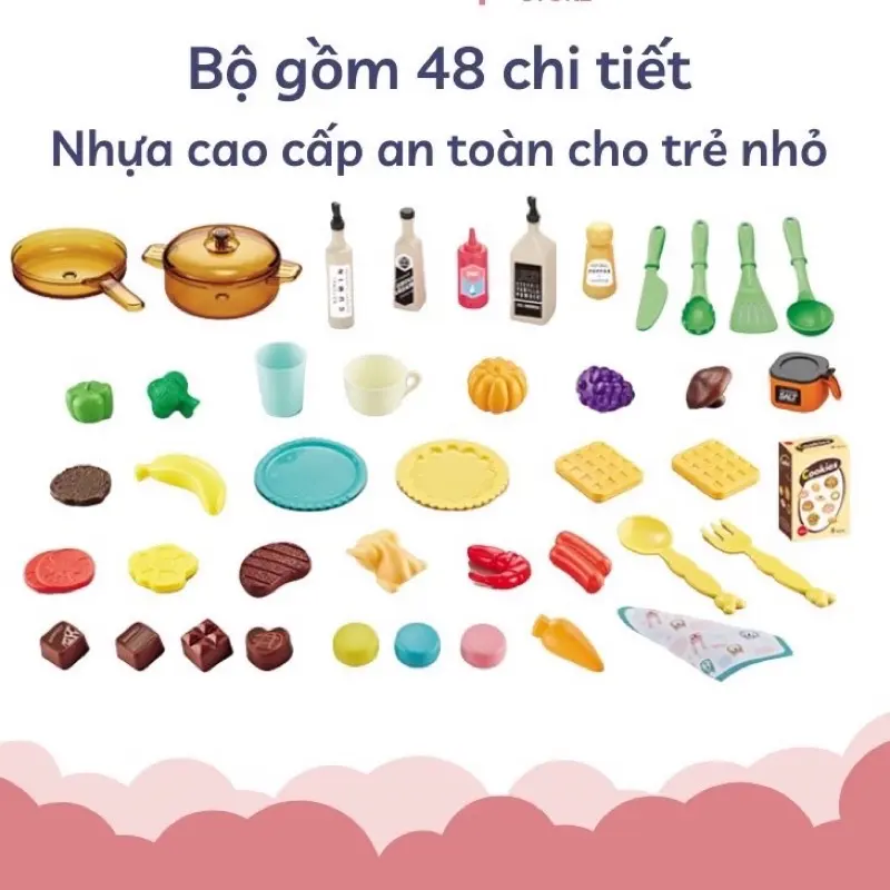 Bộ đồ chơi nhà bếp cỡ lớn có nhiều hiệu ứng sinh động,đồ chơi nhà bếp đóng vai cho bé Toy Câu Cá 3