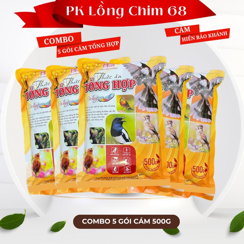 5 Gói Tổng Hợp Hiển Bảo Khánh - Cám Cho Chim Cảnh - Thức Ăn Chim Cảnh - Thương Hiệu Hiển Bảo Khánh - Cám HBK