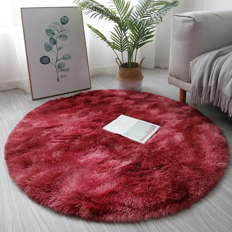 Thảm lông tròn 1m x1m thảm decor chụp ảnh sản phẩm 1